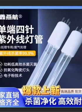 紫外线消毒灯管光氧光解催化消毒灭菌废气空气净化处理单端杀菌灯