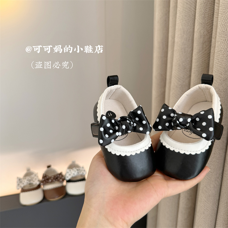 3-6-12个月蝴蝶结透气学步鞋防掉