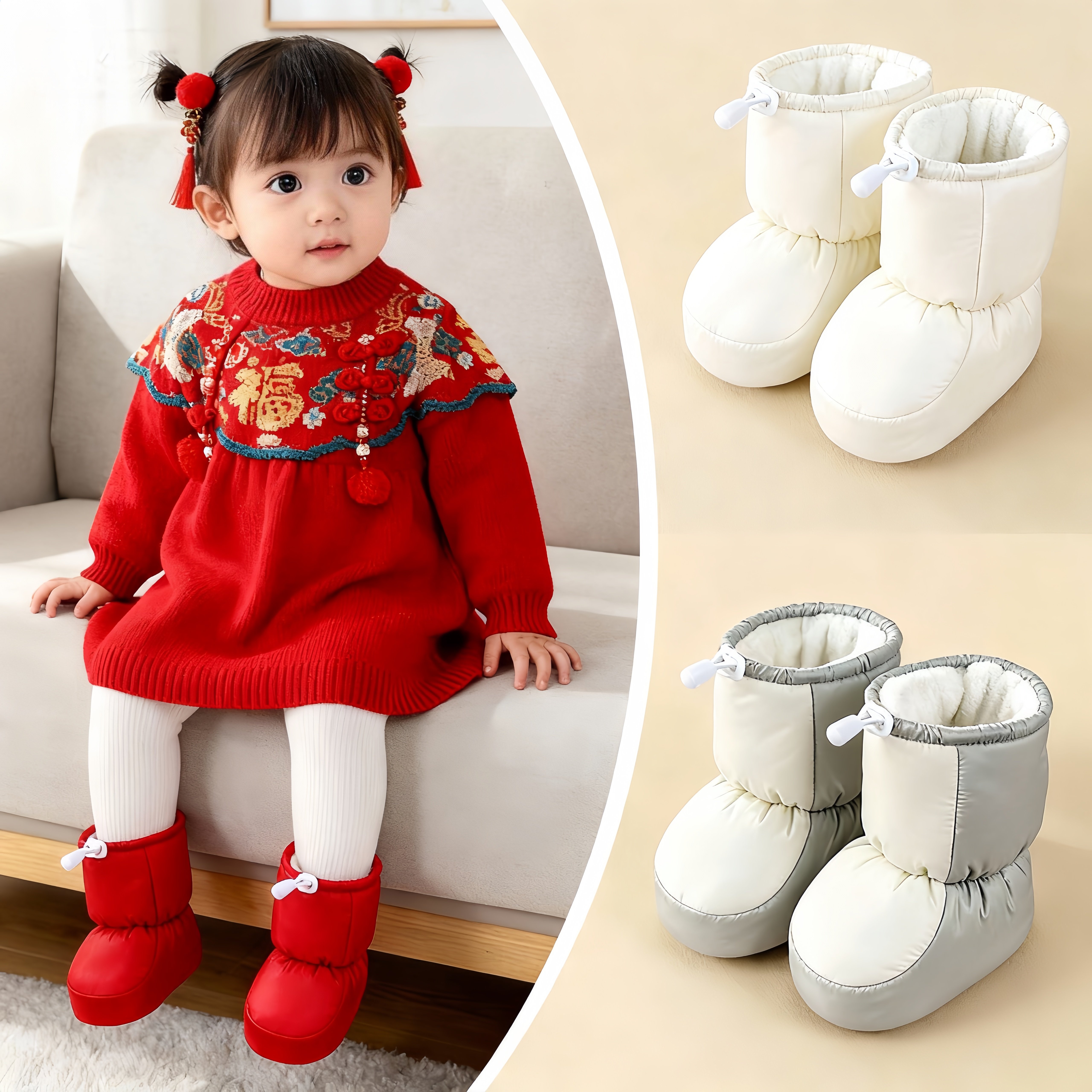 秋冬季新生婴儿袜套加厚加绒护脚套0-1岁宝宝外出保暖鞋套棉鞋袜,童鞋/婴儿鞋/亲子鞋,婴儿步前鞋/袜鞋,淘宝优惠券,粉丝福利购,淘宝优惠卷