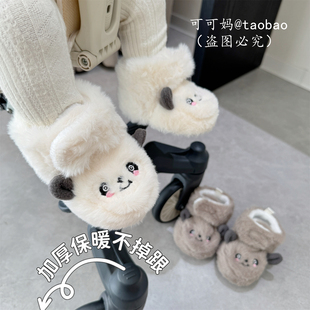 鞋 12个月小月龄宝宝加厚保暖不掉跟加绒棉鞋 子3 新生婴儿冬季