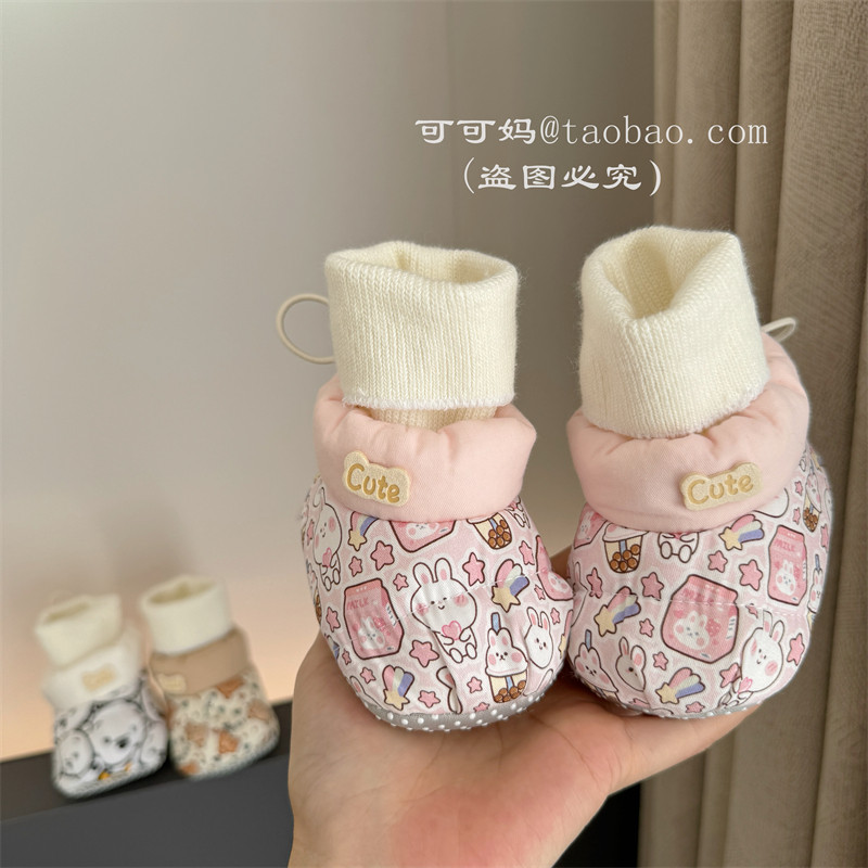 冬季加绒婴儿高筒棉鞋