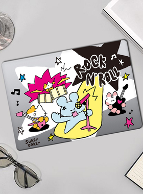 小众可爱韩风联名款顺顺幸运鼠笔记本电脑保护壳适用苹果MACBOOK CASE M4 2025 Air13/14 m3 Air15 M2 16.2寸