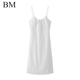 Brandy Girl新款 bm连衣裙女甜美竖条纹系带V领内搭露背吊带裙潮