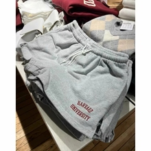 Brandy Girl新款灰色字母刺绣抽绳短裤女 bm学生休闲运动裤热裤夏