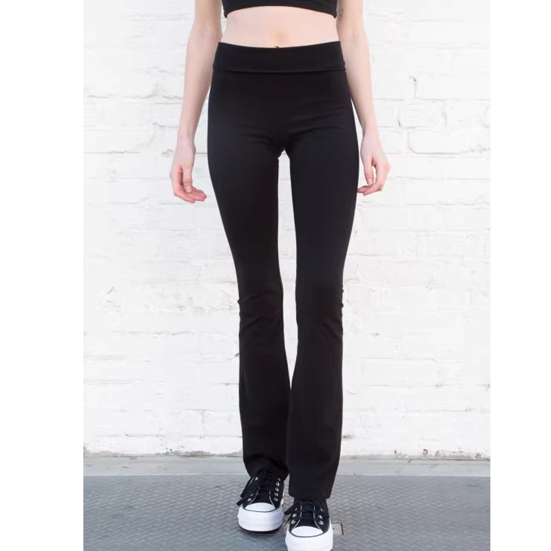 Brandy Girl官网修身显瘦柔软bm黑色微弹喇叭裤腿瑜伽长裤女,女装/女士精品,打底裤,淘宝优惠券,粉丝福利购,淘宝优惠卷