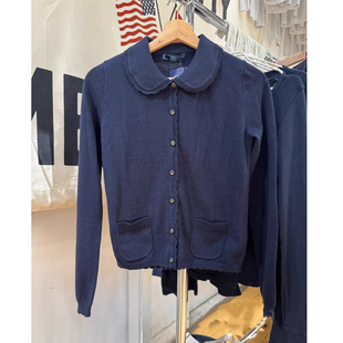 修身 Brandy 女秋季 bm纯棉娃娃领针织开衫 显瘦上衣 Girl新款