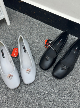 【绝绝子】外贸纯原bt家一脚蹬平底鞋女方头简约百搭轻便浅口单鞋