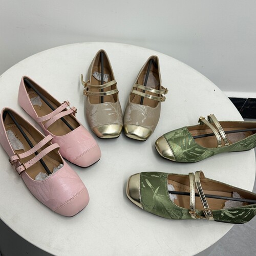 新中式国风玛丽珍鞋2025春季新款方头平底晚晚芭蕾舞鞋单鞋大码43