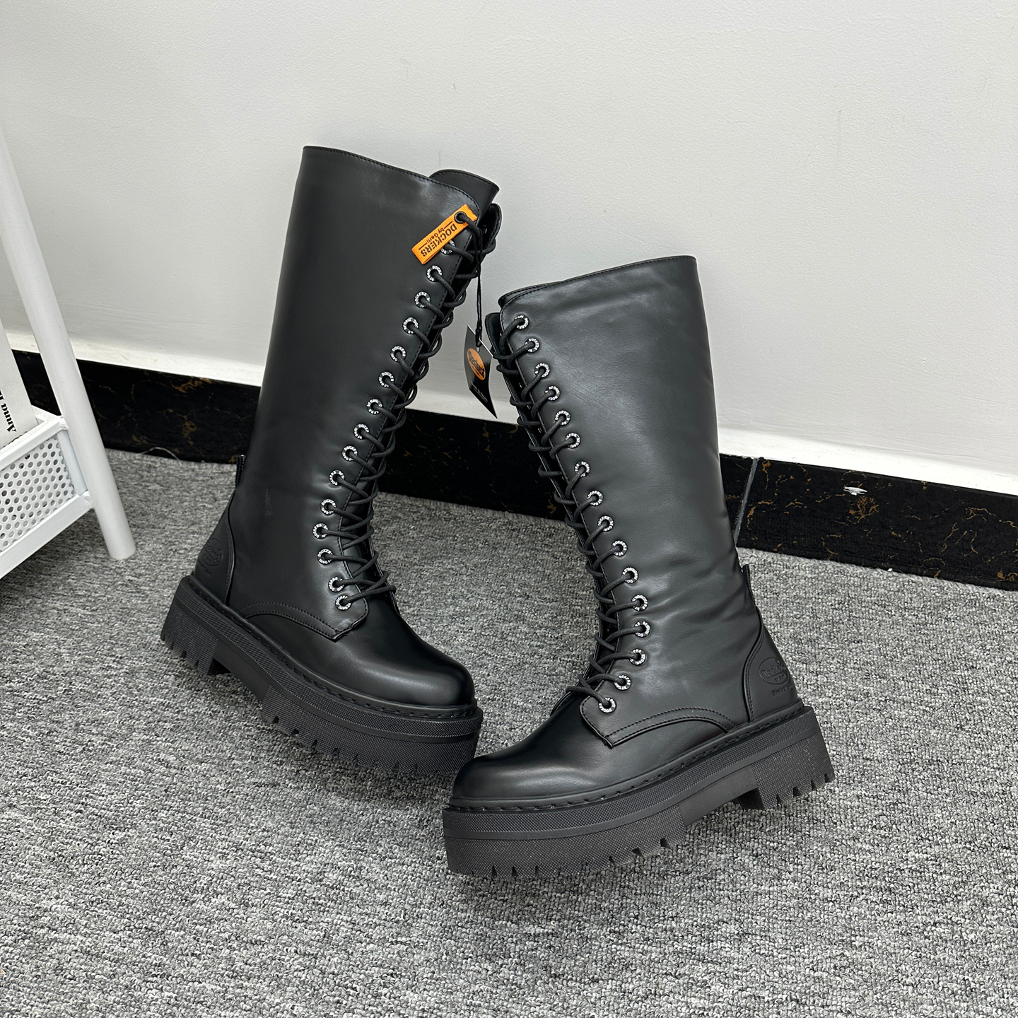 原单大码舒适不过膝厚底马丁靴