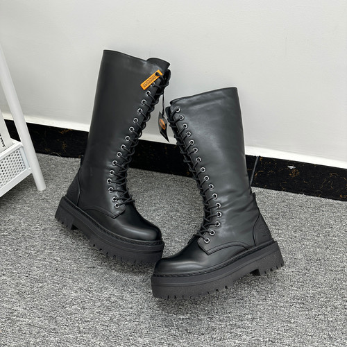 原单大码舒适不过膝厚底马丁靴