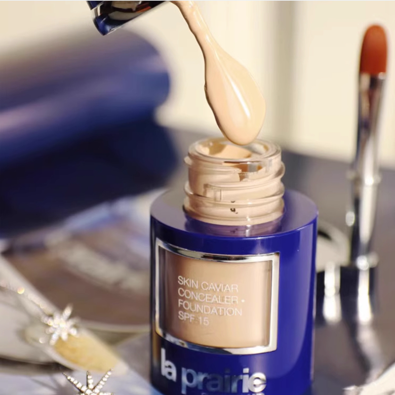 新版莱珀妮LaPrairie/鱼子酱粉底液LP莱伯妮小样贵妇遮瑕养肤粉霜