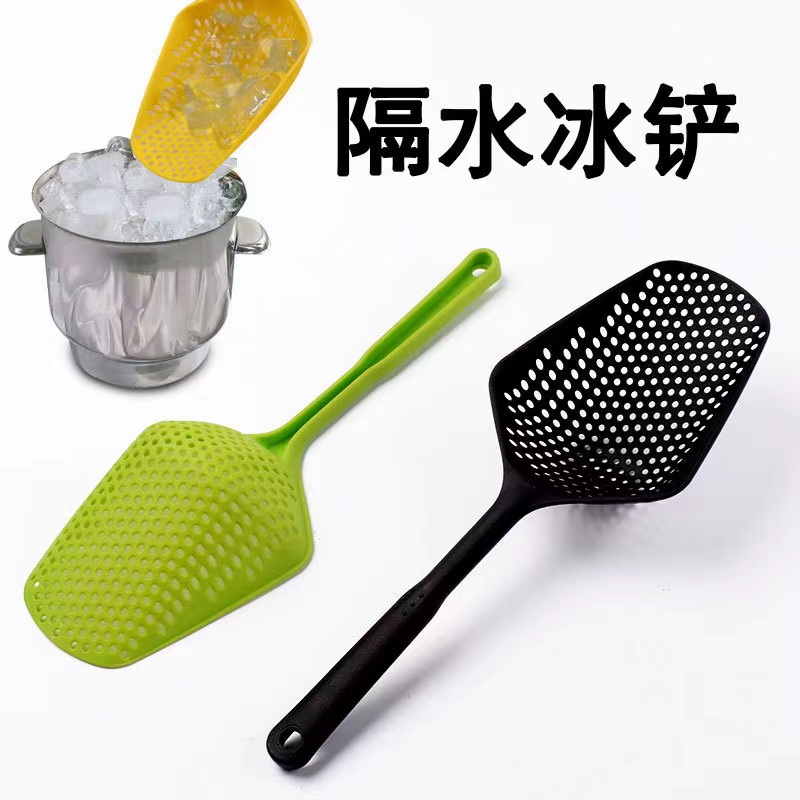 日式大号一体长手柄滤水铲