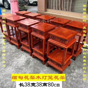 缅甸花梨花架客厅茶室实木置物架
