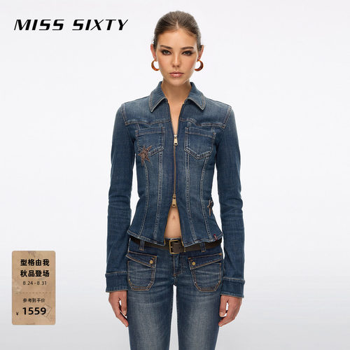 MissSixty拉链牛仔衬衫