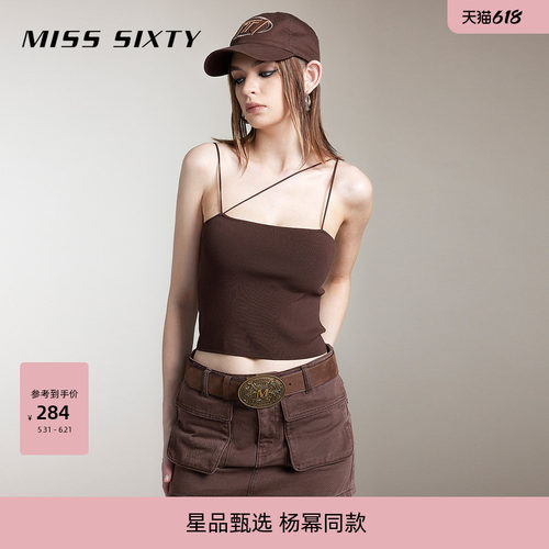 MissSixty设计感斜肩吊带背心