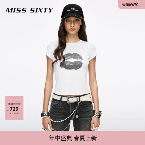MissSixty细闪唇印T恤