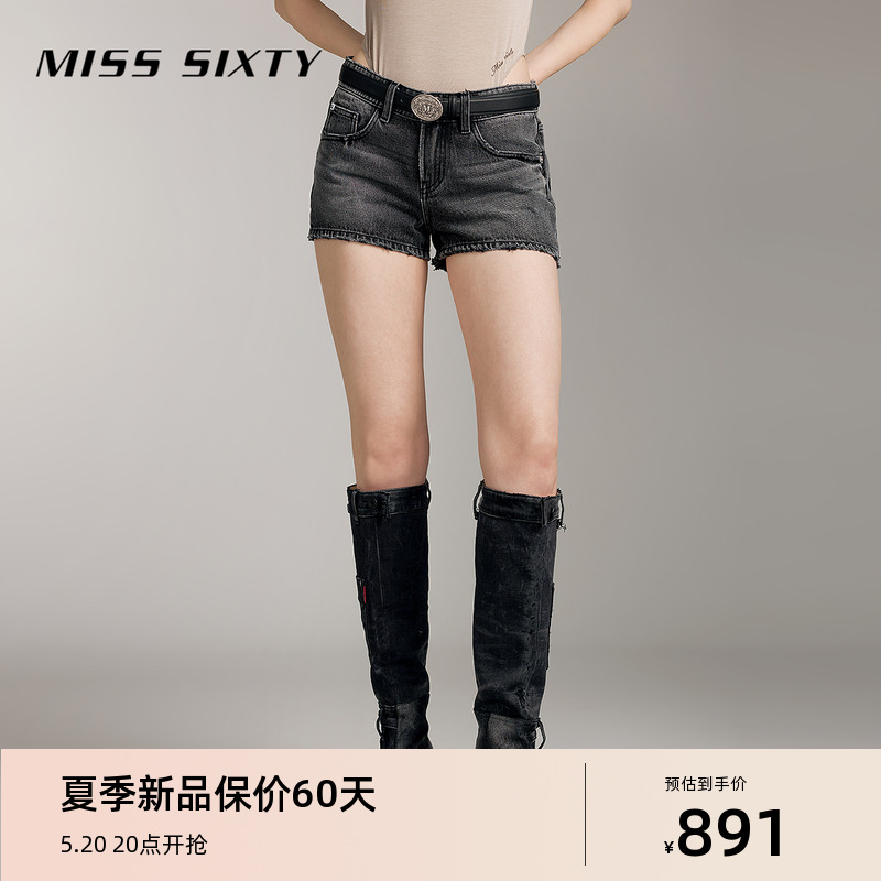 【土耳其牛仔】Miss Sixty2024夏季新款牛仔短裤女磨破显瘦热裤