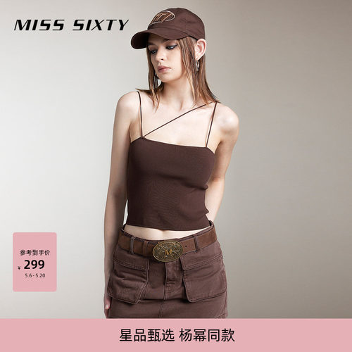 MissSixty设计感斜肩吊带背心
