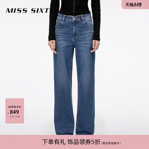 舒适中腰设计 经典五口袋 复古棕色标牌
