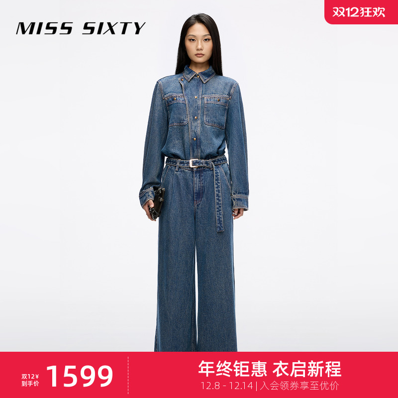 MissSixty牛仔工装连体裤