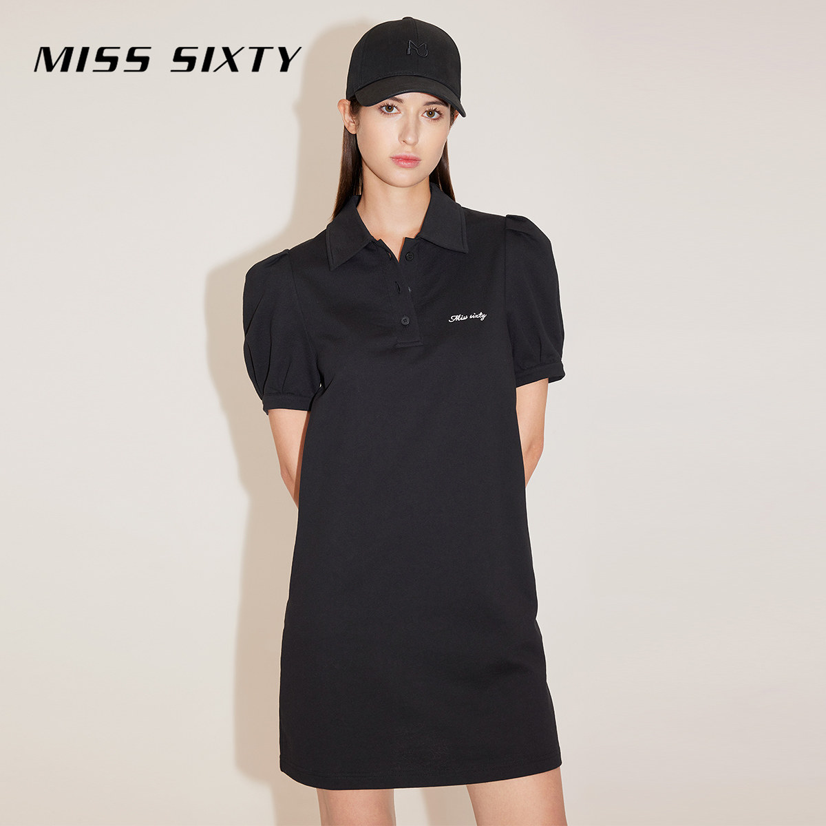 【DBS】Miss Sixty连衣裙女短袖短裙Polo领甜美泡泡