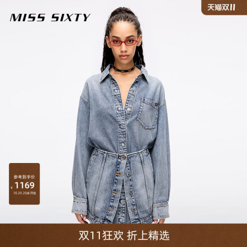 MissSixty长袖牛仔连衣裙