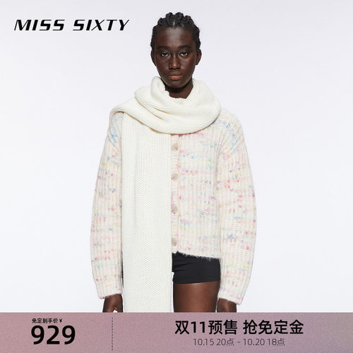 MissSixty圆领彩点针织外套