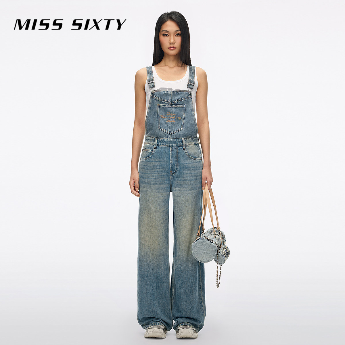 【DBS】Miss Sixty26夏新款牛仔连体裤女一体式背带裤