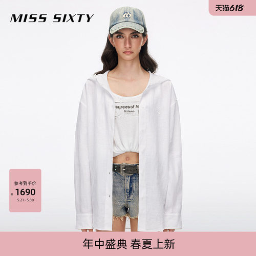 MissSixty亚麻连帽衬衫