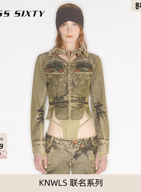MISS SIXTY × KNWLS 联名系列2026春季新款牛仔外套女做旧扎染