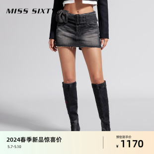 新款 裙裤 Miss Sixty2024春季 女配腰带工装 土耳其牛仔 牛仔短裤