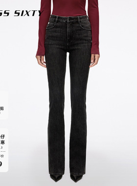 【保暖含羊绒】Miss Sixty2025冬季新款牛仔裤女复古喇叭裤厚款