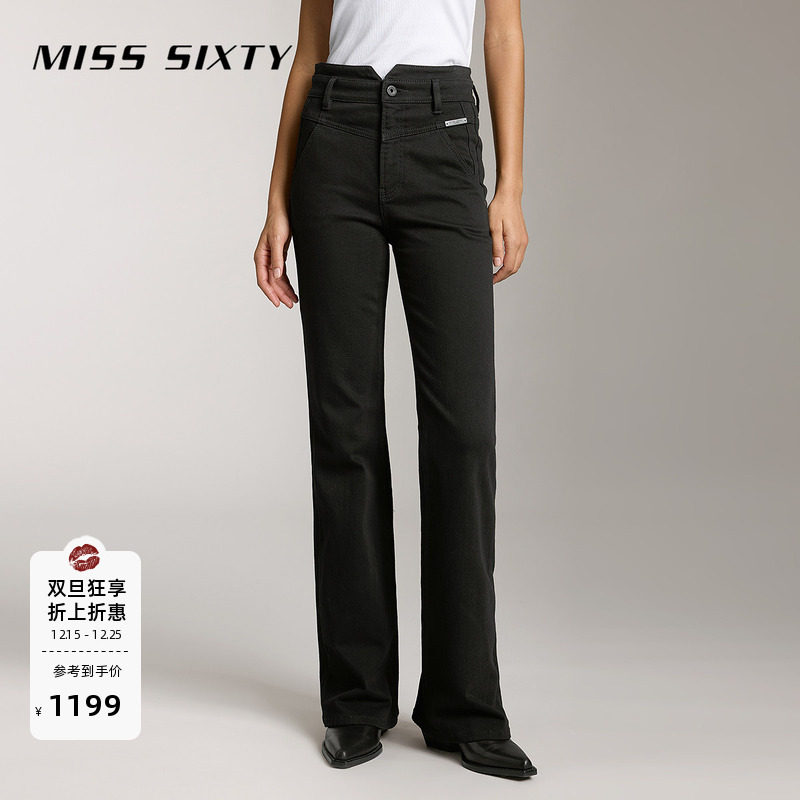 MissSixty小V高腰微喇牛仔裤