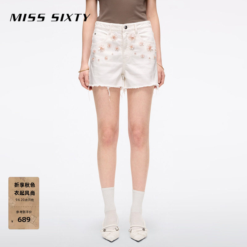 MissSixty钉珠牛仔短裤图片