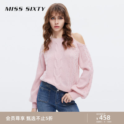 MissSixty羊毛混纺露肩针织衫