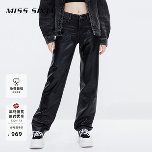 直筒长裤 Miss 高街个性 女小众拼接设计感美式 休闲 Sixty牛仔裤