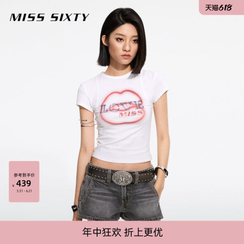 MissSixty正肩唇印T恤