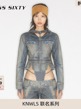 MISS SIXTY × KNWLS 联名系列2026春季新款牛仔外套女做旧扎染
