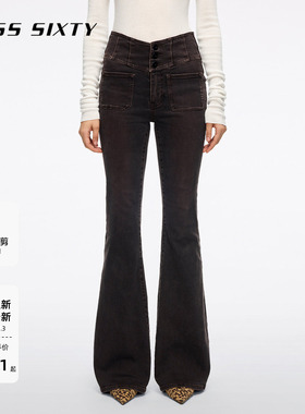 【超模裤】Miss Sixty2025秋季新款牛仔裤女V型高腰显瘦喇叭长裤