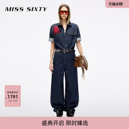 MissSixty牛仔工装连体裤