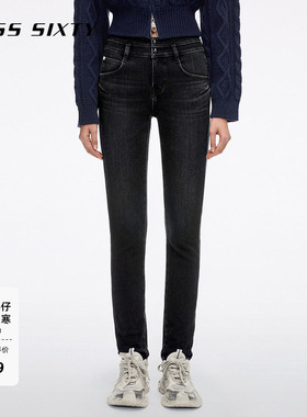【保暖复合绒】Miss Sixty25冬新款牛仔裤加厚复古小脚铅笔裤