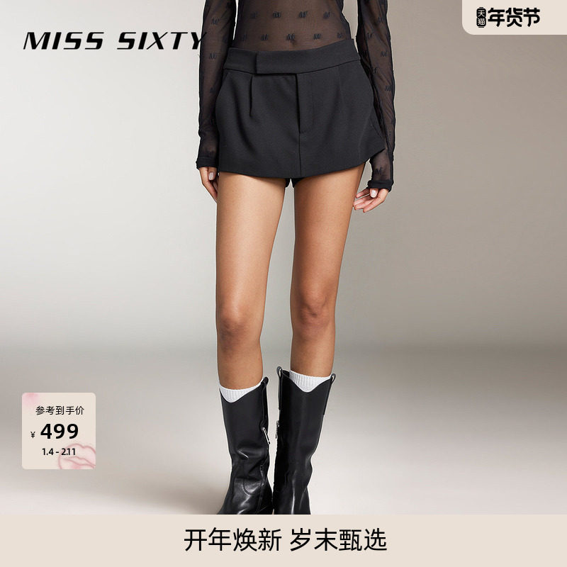 Miss Sixty休闲裤女简约时尚百搭短裤裙裤通勤纯色搭扣气质辣妹,女装/女士精品,休闲裤,淘宝优惠券,粉丝福利购,淘宝优惠卷