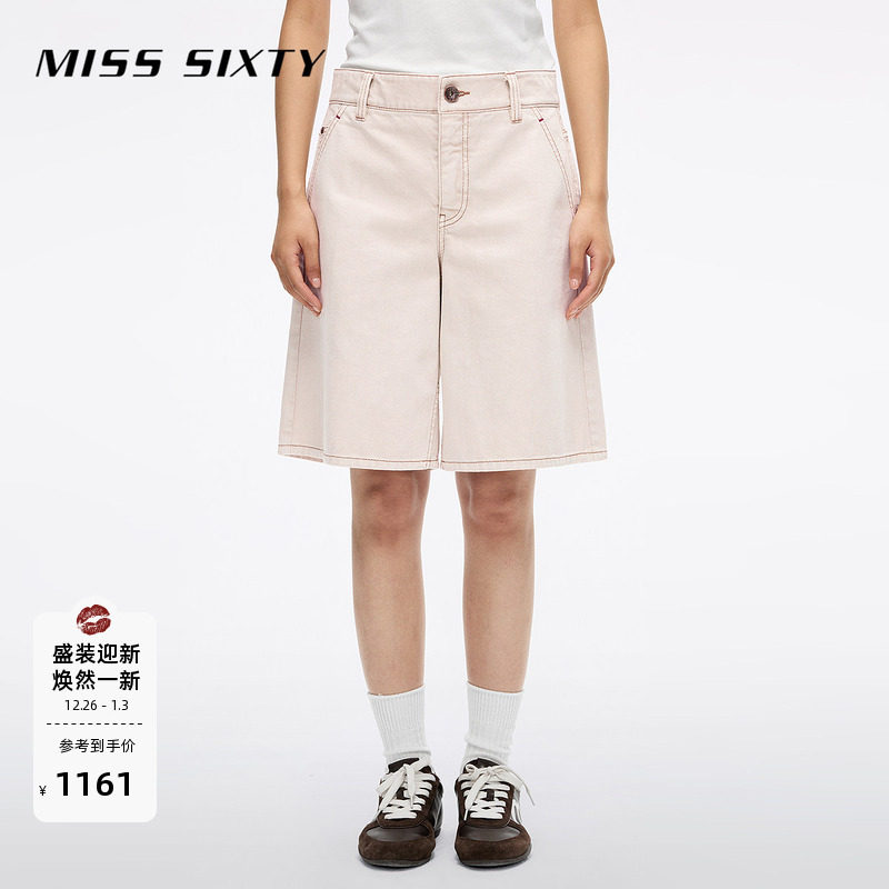 【进口牛仔面料】Miss Sixty2025秋季新款牛仔短裤女中