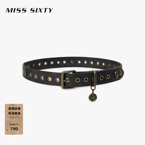 MissSixty复古铆钉皮革腰带