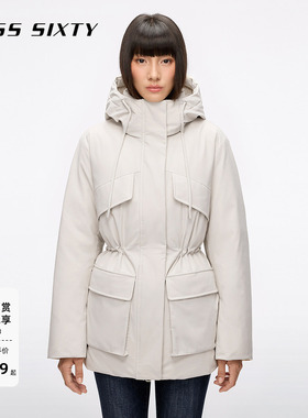 【保暖90鹅绒】Miss Sixty25冬新款羽绒服外套收腰连帽修身通勤