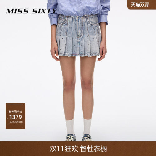 MissSixty钻饰牛仔短裙