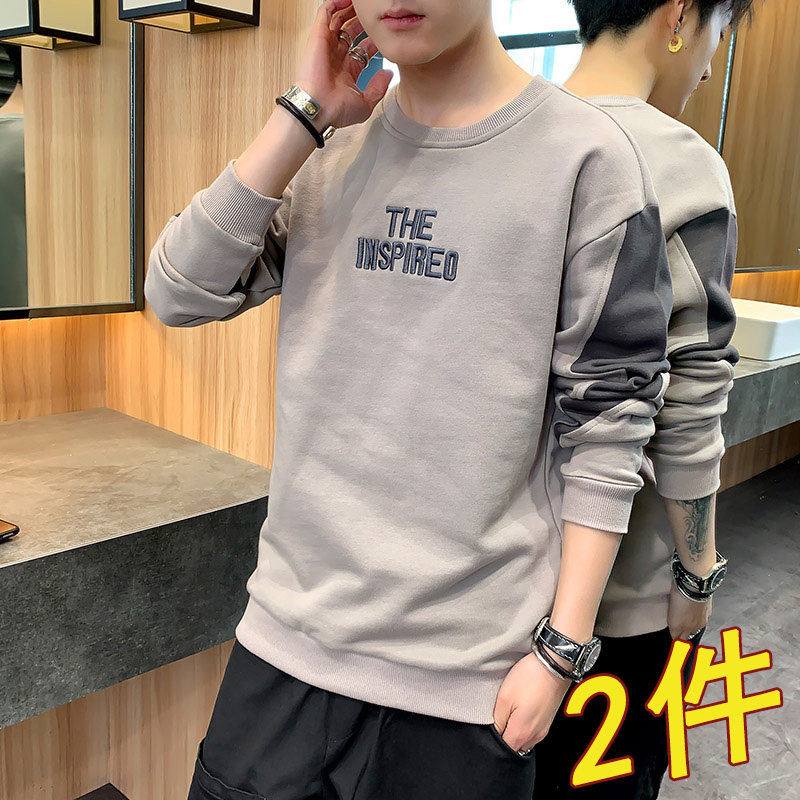 [국내제품 지원] 남성 캐주얼 스웻셔츠 2022 봄 가을 신작 가을 겨울 벨벳 밑단 셔츠와 상의 트렌디