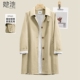 新款 长袖 女装 单排扣翻领中长款 上衣 宽松款 她池休闲风风衣2026春装