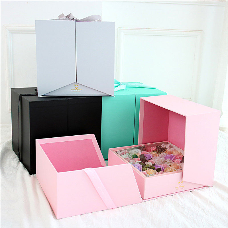 Trill double-deck Flower Cake Gift box originality Pleasantly surprised Gift box Net Red 8 inch Birthday Cake Boxin the Flower delivery/Flowers simulation/Plants gardening ,  DIY Artificial flowers material , Floral Packaging, Floral packing box category - from Buy2taobao.com to provide professional Taobao agent buy service