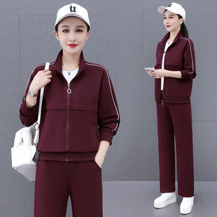 今年流行特惠高棉立领卫衣时尚休闲运动套装女春秋季中年妈妈装